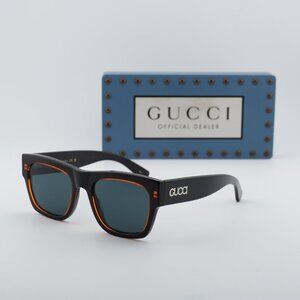 Gucci GG1793S 003 Square Sunglasses - Burgundy on Black/Blue